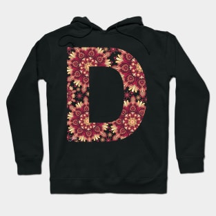 Dottillism Mandala Letter D Sunset Hoodie